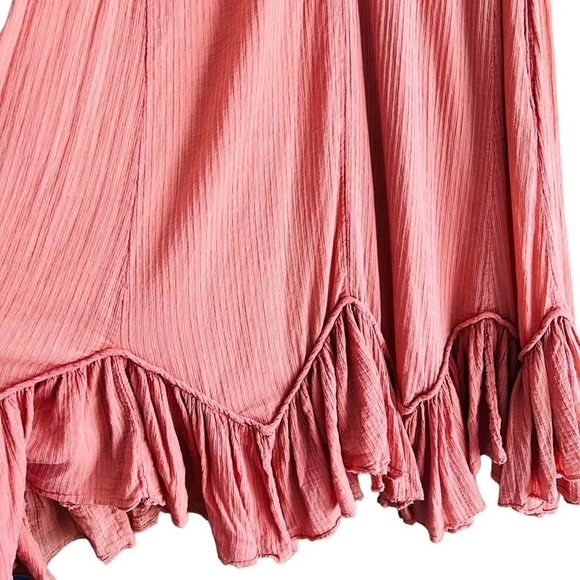 Free People | Dreams Of Bali Gauzy Maxi Dress Peach size Medium - Picture 10 of 16